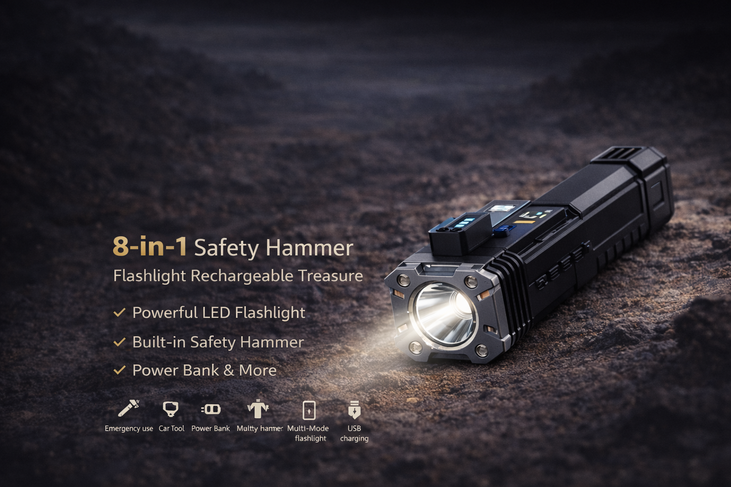Portable Rechargeable Torch LED Flashlight