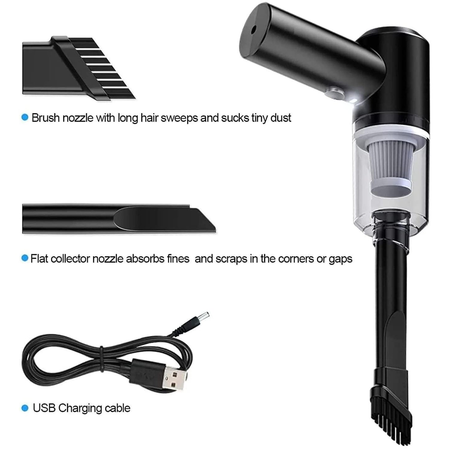 🚀 Portable Wireless Air Duster & Mini Vacuum Cleaner