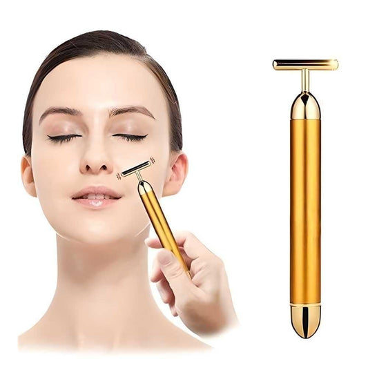 24K Gold Electric Face Lift Beauty Bar – Skin Tightening Massager