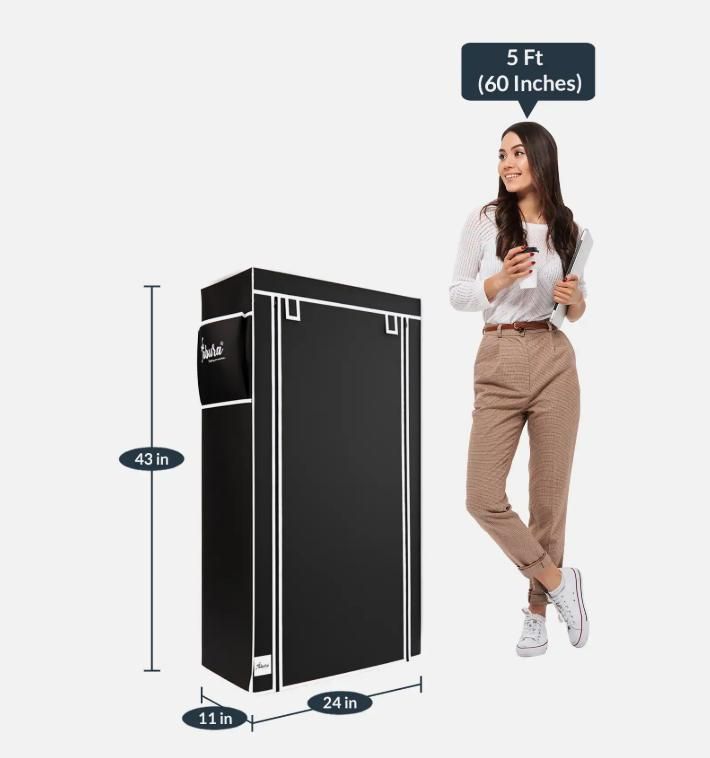 🧥 6 Rack Collapsible Wardrobe Cabinet and Shoe Rack