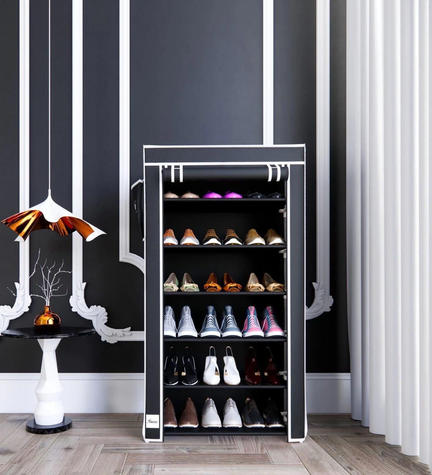 🧥 6 Rack Collapsible Wardrobe Cabinet and Shoe Rack