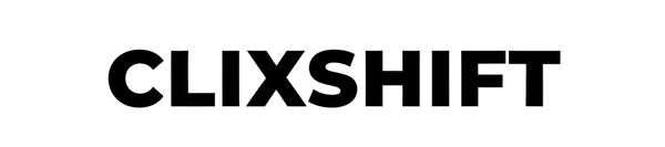 GENERATE LOGO OF ECOM WEBSITE NAME CLIXSHIFT IN BOLD BLACK COLOUR IN STRAIGHT LINE 